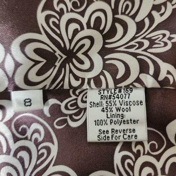 CAbi Coat Womans 8 Gray Wool Tweed Shakespeare Swing Professional corpcore - Picture 6 of 8